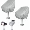 thumbnail image 1 of 2-Pack Covers, Outdoor Waterproof Pedestal Pontoon Captain Boat Bench Chair Covers, Oxford Fabric Rudder Chair Covers- Perfect, 1 of 5