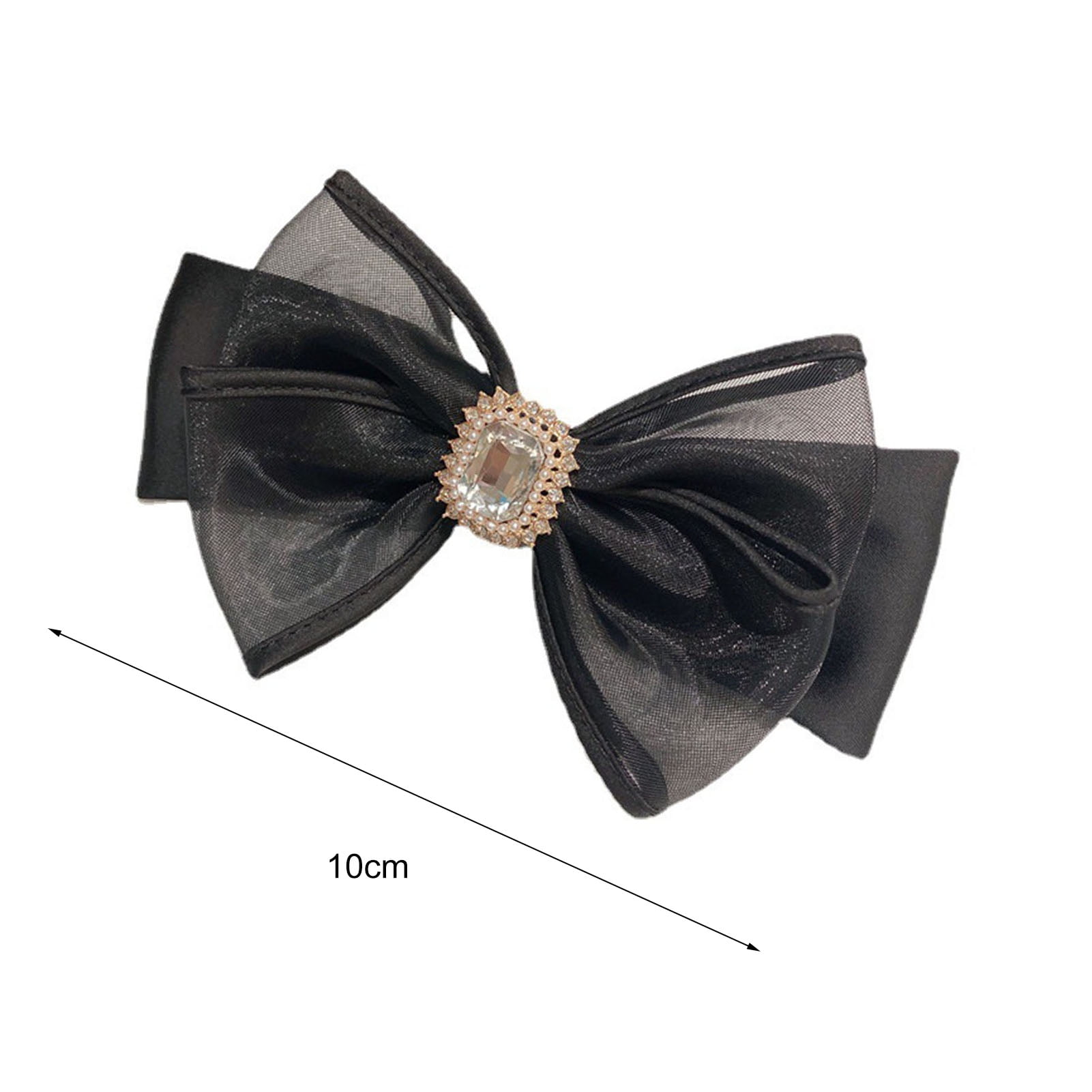 Free Shipping Black Silk Big Bow hairpins for hair women spring