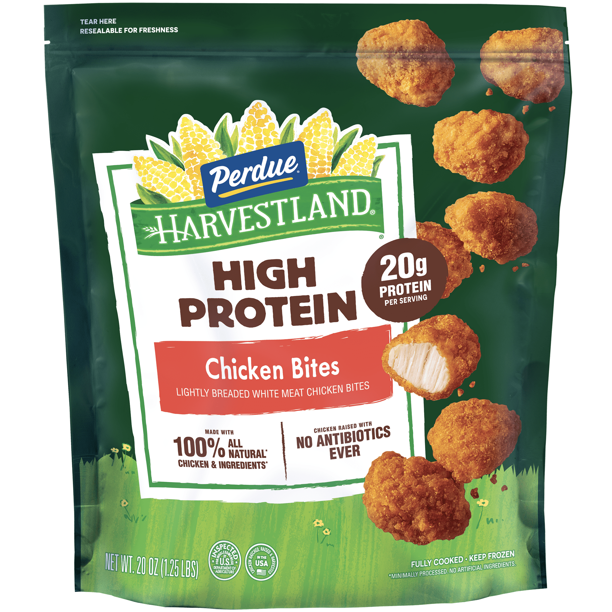 Perdue® Harvestland® High Protein Frozen Chicken Bites, 20 oz.