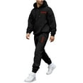 thumbnail image 4 of Ceisia Men's Loose Fit Heart Print Hooded Sweatshirt & Jogger Set - Warm Stretch Casual Two-Piece Tracksuit Gifts, 4 of 5