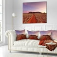 thumbnail image 2 of Designart Red Pathway in Namib Desert - Landscape Printed Throw Pillow - 16x16, 2 of 4