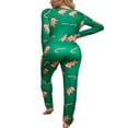 thumbnail image 2 of Combinaison Pyjama pour Femmes Christmas Cartoon une-Pièce de Nuit, 2 of 5