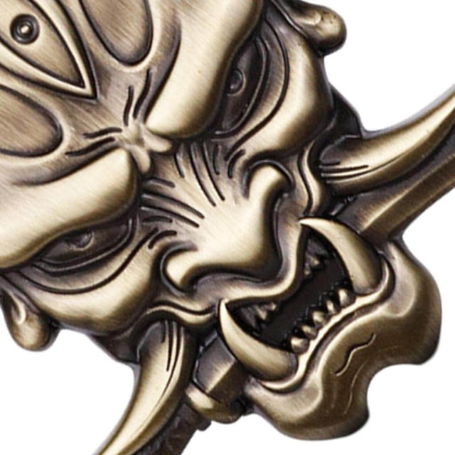 ziyahi Japanese Oni Samurai Sticker for Car Motorcycle Logo Decoration Sticker Golden