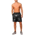 thumbnail image 2 of Pantalones cortos de lentejuelas para hombres, con cintura elástica, brillantes, para fiestas, pantalones cortos de brillo 36 negro, 2 of 6