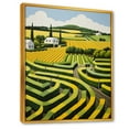 thumbnail image 2 of Designart "Vineyard Landscape Rendered In De Stijl Style" Vineyard Floater Framed Wall Art Prints, 2 of 5