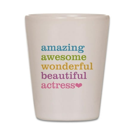 

CafePress - Amazing Actress - White Shot Glass Unique and Funny Shot Glass