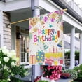 thumbnail image 3 of House Flag AOYEGO Happy Birthday, 71 x 102 cm, poliéster, arpillera, 3 of 4
