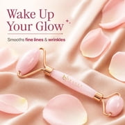 Beauty by Earth Rose Quartz Facial Roller - Best Face Roller and Skincare Tool for Facial Massage, Quality Pink Stone Face and Neck Roller, in Magnetic Gift Box (1 pack)