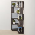 thumbnail image 5 of Leumius 5 Tier Freestanding L-Shaped Corner Bookshelf,Wooden Bookcase with Anti-drop Panel and Anti Tipping Device, Display shelf Open Storage,Dark Brown, 5 of 18