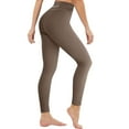 thumbnail image 6 of felwors Conceited Luxe Velvet Leggings - Vegan Leather Pants for Women Coffee, S, 6 of 6