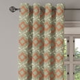 thumbnail image 2 of Ambesonne Geometric Grommet Curtain, Rectangles Flowers, 50" x 96", Sage Green Vermilion, 2 of 6