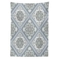 thumbnail image 3 of Ambesonne Turkish Pattern Tablecloth Rectangular Table Cover, Boho Neutral Swirls, 52"x70", Pale Mauve White Grey, 3 of 4