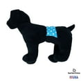 thumbnail image 5 of Barkertime Sky Blue Polka Dot on Black Dog Diaper, 5 of 6