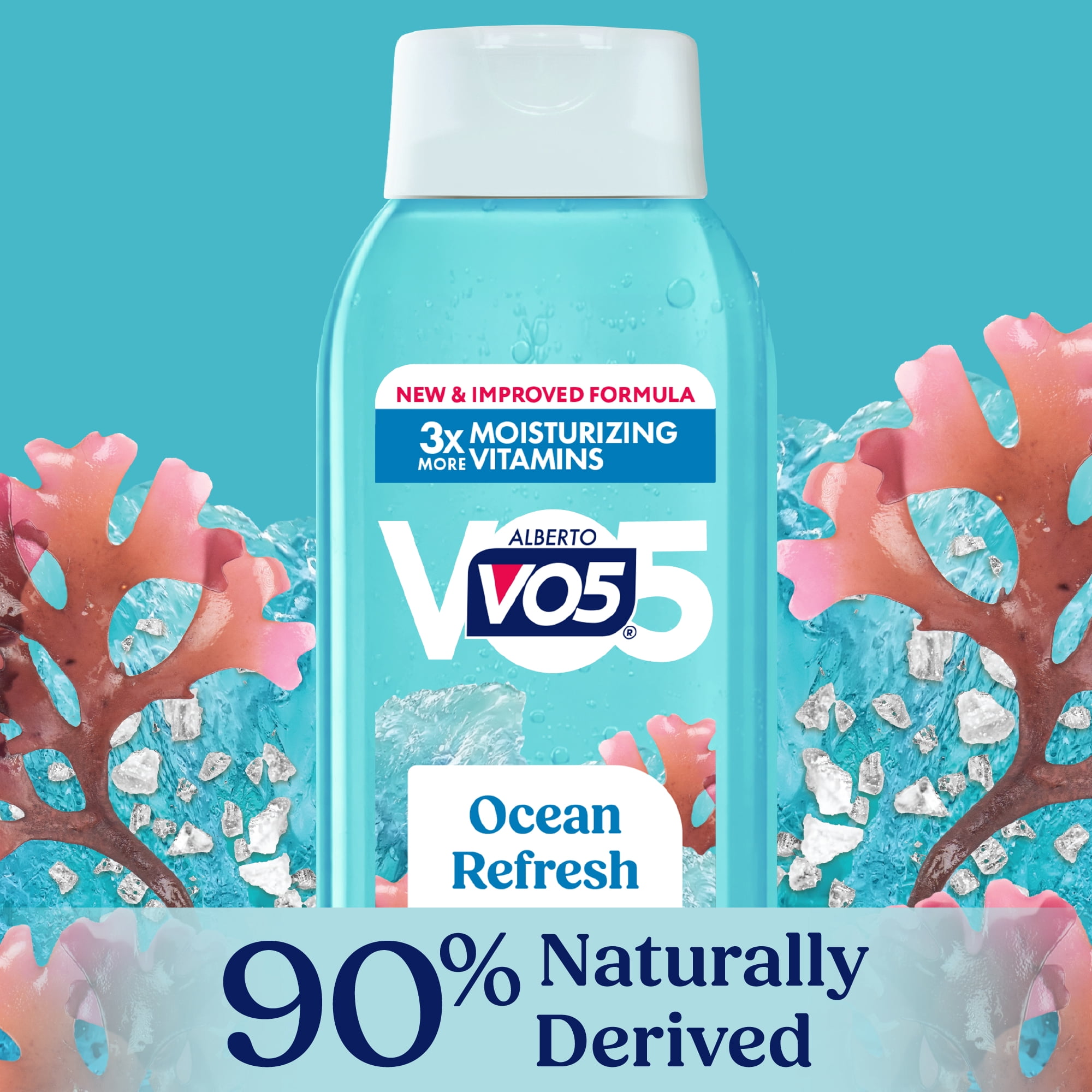 (6 pack) Alberto VO5 Ocean Refresh Rejuvenating Shampoo with Sea Minerals, Paraben Free, Silicone Free, Vitamin-Enriched Formula for Soft & Healthy Hair