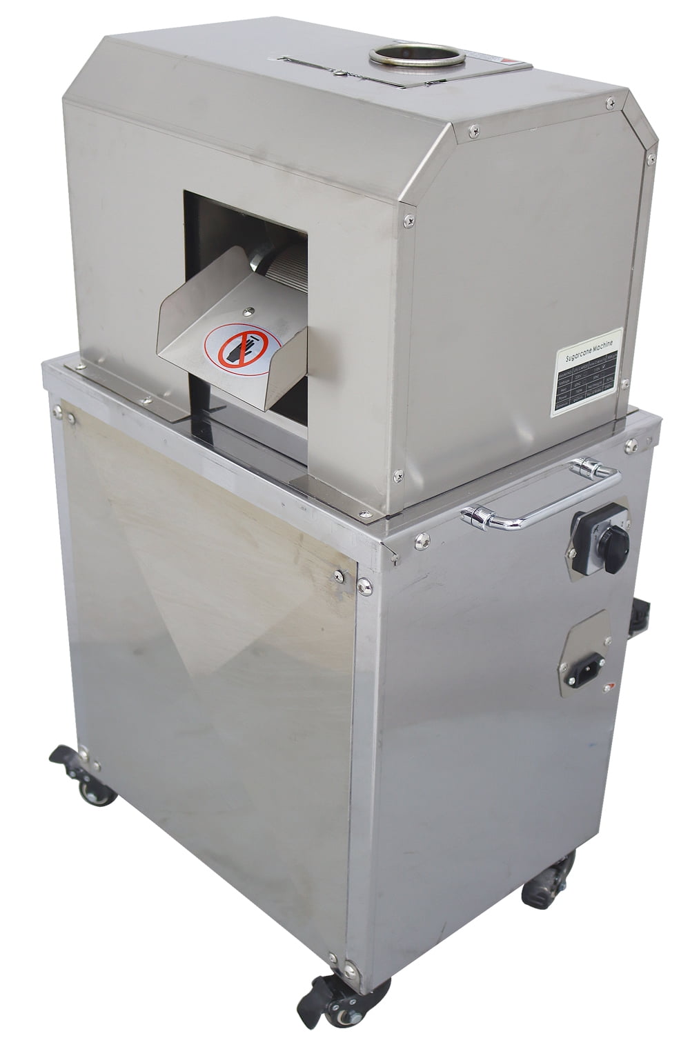 INTSUPERMAI Electric Sugarcane Press Juicer Extractor Machine Stainless Steel 4 Rollers