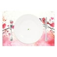 thumbnail image 2 of Valentine's Day Couple Birds 12×18 inch Placemats Heat Resistant Washable Foldable Rectangular Placemats Set Decoration Indoor Outdoor for Kitchen Dining Table 1PC, 2 of 8