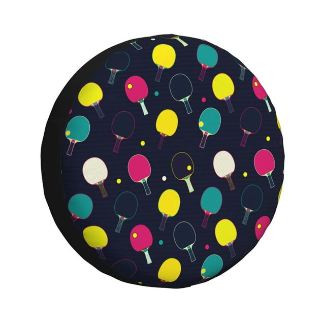 Balery Colorful Ping Pong Rackets Cubiertas para Neumáticos - Protector Resistente para Neumáticos de Camioneta, SUV, Remolque, Camper y RV-17 inch