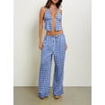 thumbnail image 7 of Michellecmm Women Summer Pants Outfits Stripe Tie-Up Halter Neck Backless Sleeveless Tank Tops Wide-Leg Pants 2 Pieces Clothes Set, 7 of 7