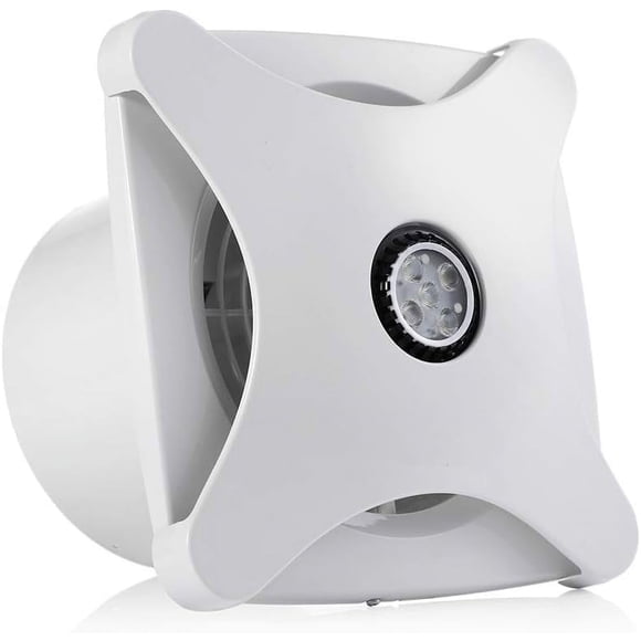Bathroom Exhaust Fan, Modern Design Ventilation Fan with Light for Wall-mounted Installation, Super Quiet Operation Ensures Peaceful Environment, 6"