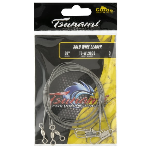 Tsunami Leader Wire 36" - 30 Lb/ 3pk