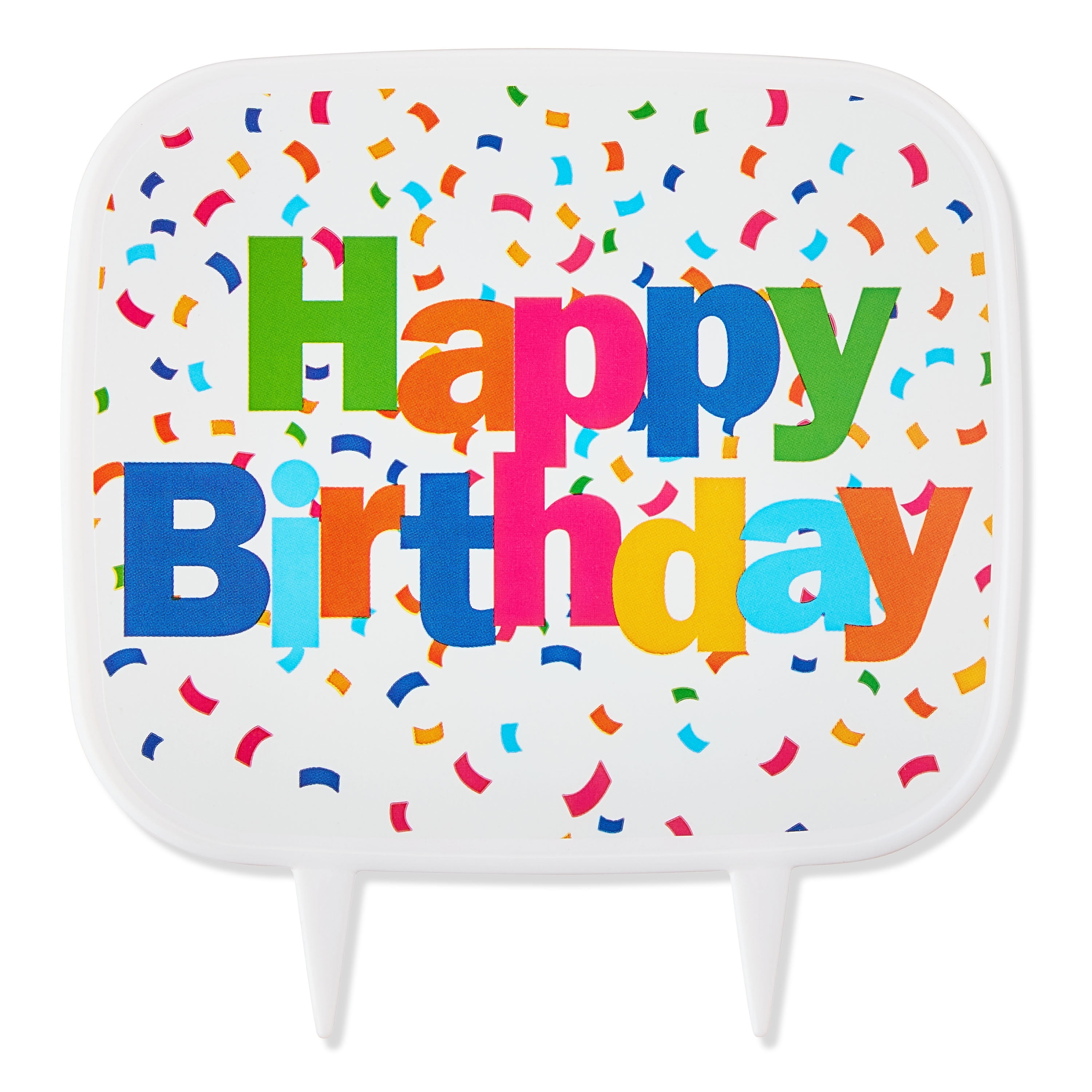 Confetti Happy Birthday Cake Topper, by Way To Celebrate