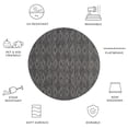 thumbnail image 6 of Safavieh Courtyard Teodor Geometric Indoor/Outdoor Area Rug, Black, 6'7" x 6'7" Round, 6 of 10