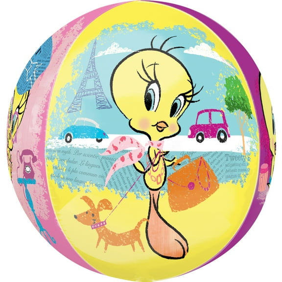 Anagram International 2902601 Tweety Bird Orbs party balloon, 16", multicolor