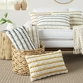 thumbnail image 5 of Mina Victory Life Styles Woven Lines And Dots 12"X20" Sage Indoor Throw Pillow, 5 of 6