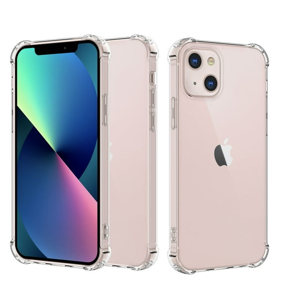 iPhone 13 Case, Takfox Shockproof Rugged Full Protection Soft TPU Bumper Clear Case Shell Ultra-Thin Slim Fit Flexible Rubber Anti-Scratch Protective Phone Cover For iPhone 13 (6.1"), Clear Clitter