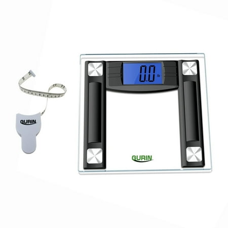 Gurin High Accuracy Digital Bathroom Scale with 4.3" Display and Step-On Technology