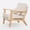 Beige, variant on S-HOME Mid-Century Living Room Chair with Supportive Lumbar Pillow, Fabric Upholstered Armchair for Various Spaces, Antique Dark Grey