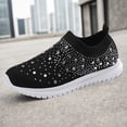 thumbnail image 4 of Zapatillas de deporte de malla con purpurina y diamantes de imitación zapatos de baile latino de salón de baile para mujer, 4 of 9