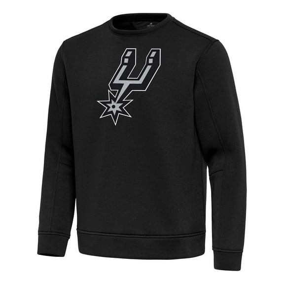 Men's Antigua Black San Antonio Spurs Relevant Pullover Sweatshirt