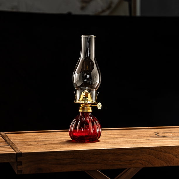 Lámpara de queroseno de brillo medio con forma de calabaza pequeña, lámpara de mantequilla de vidrio, candelabro, lámpara de ambiente, lámparas de iluminación para interiores y exteriores