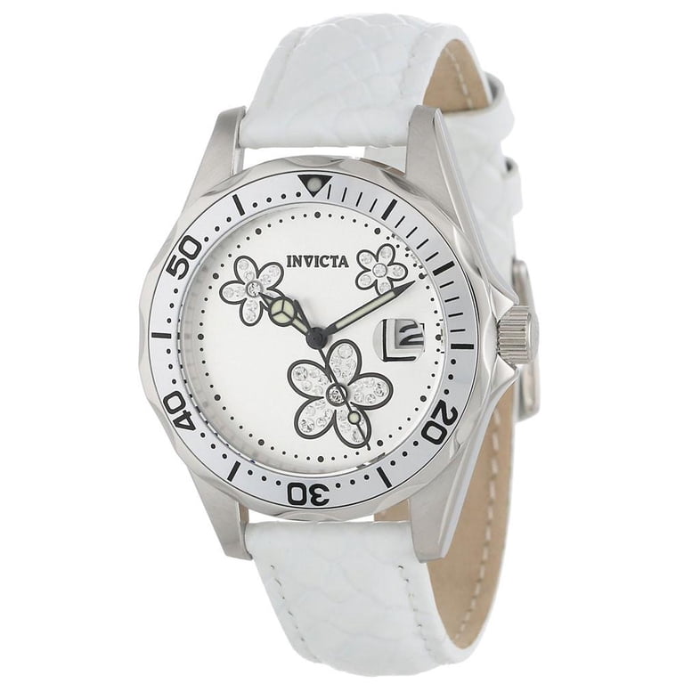 NEW Invicta Silver Crystal Floral Accent Women\'s Watch NEW INVICTA 69062 WILDFLOWER SILVER TONE STEEL WOMENS WATCH  main image 3