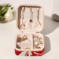 thumbnail image 6 of Apple Travel Portable Square Display Case Decorative Box Jewelry Stand Earring Holder for Girls and Women: Stores Rings, Earrings, Necklaces, Bracelets, and More, 6 of 6