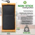 thumbnail image 6 of NutriChef Detachable Smokeless Electric Bamboo Griller Black., 6 of 7