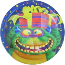 Various Happy Birthday Monster Party Small Paper Plates, 8 Count