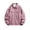 Pink, variant on Men's Suede Panel Bomber Jacket, Lapel Zip Outdoor Outerwear, Multi Zipper Cargo Pockets, Ribbed Cuffs, Solid Color, Suitable For Street Gatherings, Urban Leisure Strolls Pink XXXL