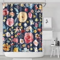 thumbnail image 2 of Waterproof Pioneer Shower Curtain 84x72 Inch Polyester Unique Colorful Floral Shower Curtain for Bathroom Hotel Home Decor with 12 Plastic Hooks, 2 of 5