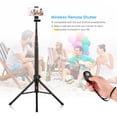 thumbnail image 3 of Andoer 1.5m/59in 2-in-1 Tripod Stand + Extendable Selfie Stick Aluminum Alloy with Phone Holder Remote Shutter Compatible with Android Phones for Selfie Group Photo Live Streaming, 3 of 7