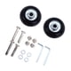 thumbnail image 4 of Ruedas de equipaje de 2 uds, ruedas de maleta de Metal de goma fuerte, giratorias, flexibles, ultrasilenciosas, con tornillos para reemplazo, 1,97x0,71 pulgadas, 4 of 5