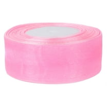 ELAYARD Sheer Pink Organza Ribbon for DIY Crafts and Present Wrapping Chiffon Material