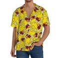 thumbnail image 3 of Honeii 's Duck with Star Sunglasses for men's short-sleeved button-up collared shirt featuring a pocket, perfect for beach vacations, and travel adventures., 3 of 5