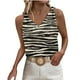 thumbnail image 1 of Camisetas de tirantes Camiseta para mujer Estampado floral Hombros Anudado Camiseta sin mangas suelta Sin mangas Cuello en V Camisetas Casual Túnica Blusas (Bronze, S), 1 of 5