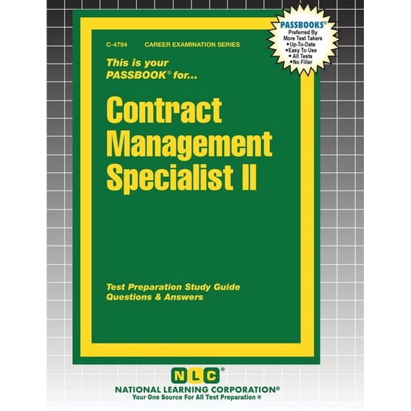 Career Examination Contract Management Specialist II, Book 4794, (Paperback)