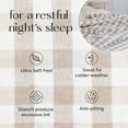 thumbnail image 5 of Five Looms Cotton Cozy Flannel Bed Sheet Set, Twin (Gingham Beige, 3 Piece), 5 of 6