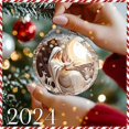 thumbnail image 4 of Christmas Ornaments 2024, Snowman, Unique Christmas Ornaments 4 Inch Acrylic Ornament Art, Holiday Decoration, Car Interiors Decors, 2024 Christmas Or, 4 of 5