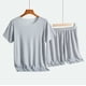 thumbnail image 4 of Pijamas de verano para hombre, conjunto de ropa para el hogar, camiseta estampada de seda helada, pijamas informales de Modal de manga corta, pantalones de pijama para hombre, traje fino, 4 of 5