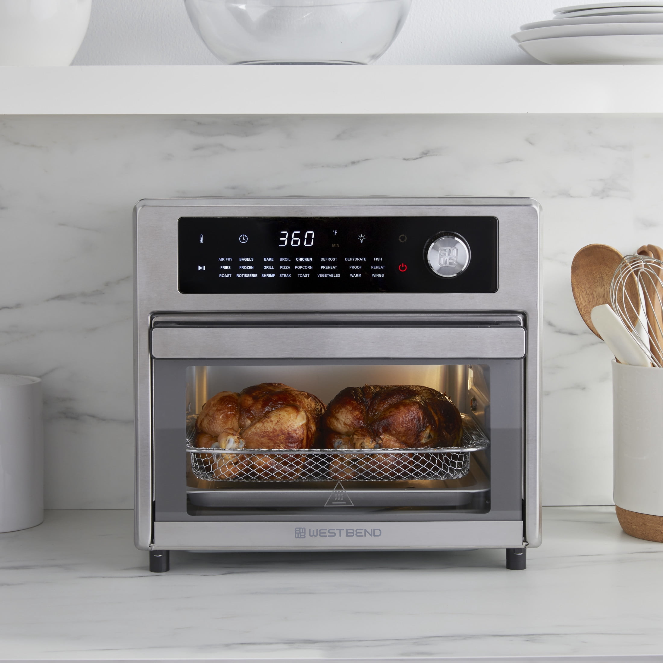 West Bend 26 qt Air Fryer Oven, Stainless Steel - 24 Presets